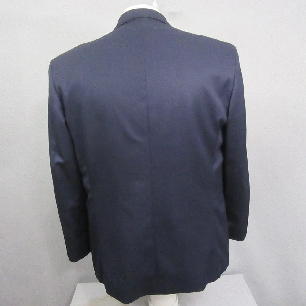 Oscar De La Renta Mens Classic Blue‎ Blazer 42S 100% Wool Sport Coat Ventless